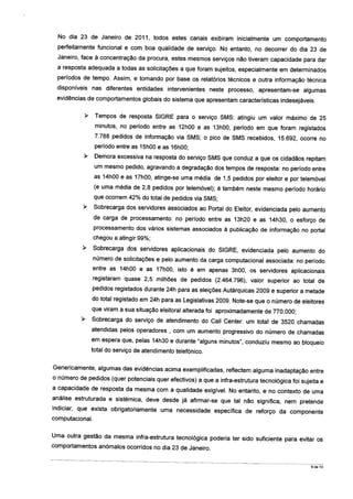 Relatório Presidenciais 2011
