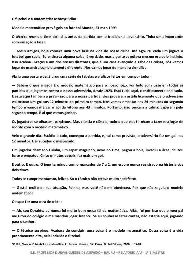Texto relatório pronto Texto relatório pronto