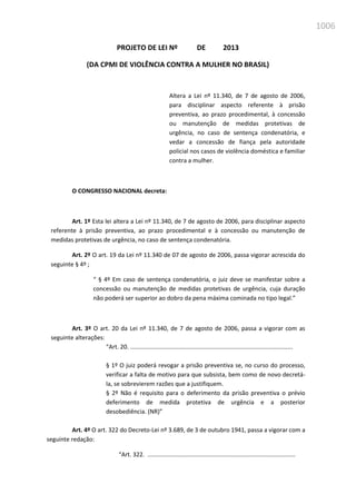 Relatório  final da cpmi da violência contra a mulher