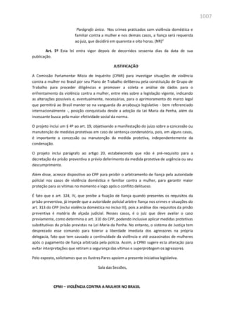 Relatório  final da cpmi da violência contra a mulher