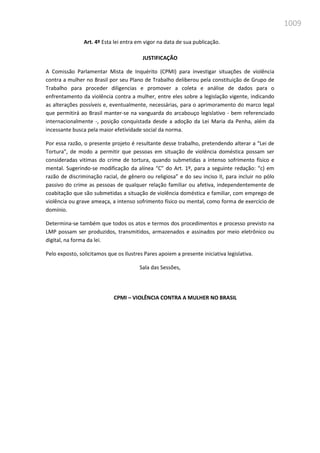 Relatório  final da cpmi da violência contra a mulher