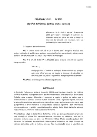 Relatório  final da cpmi da violência contra a mulher