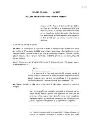 Relatório  final da cpmi da violência contra a mulher