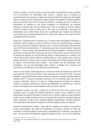 Relatório  final da cpmi da violência contra a mulher