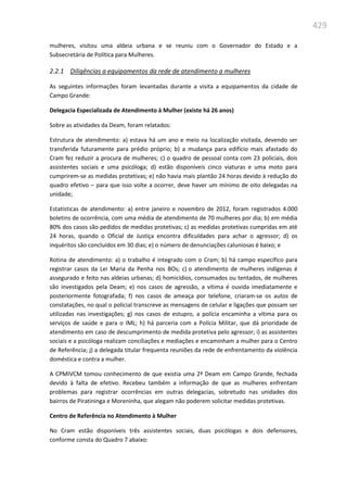 Relatório  final da cpmi da violência contra a mulher