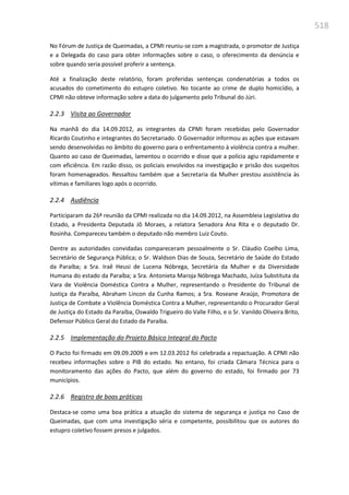 Relatório  final da cpmi da violência contra a mulher