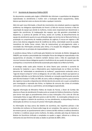 Relatório  final da cpmi da violência contra a mulher