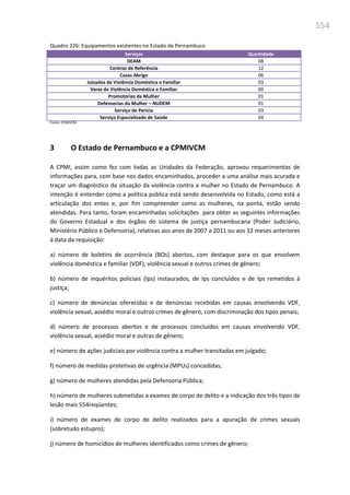 Relatório  final da cpmi da violência contra a mulher