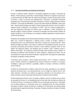 Relatório  final da cpmi da violência contra a mulher
