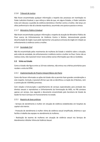Relatório  final da cpmi da violência contra a mulher