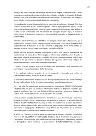 Relatório  final da cpmi da violência contra a mulher