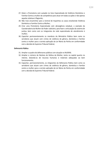 Relatório  final da cpmi da violência contra a mulher