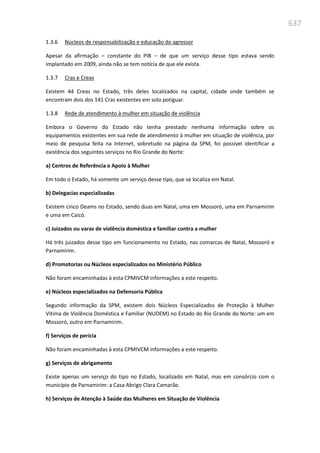 Relatório  final da cpmi da violência contra a mulher