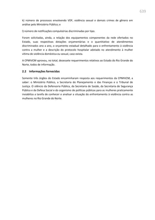 Relatório  final da cpmi da violência contra a mulher
