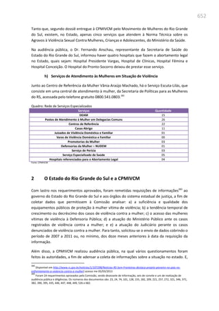 Relatório  final da cpmi da violência contra a mulher