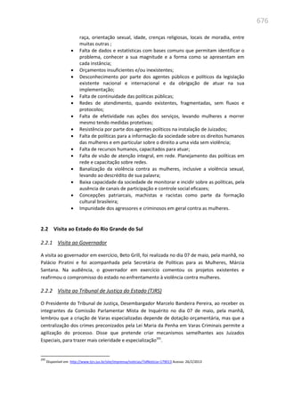 Relatório  final da cpmi da violência contra a mulher