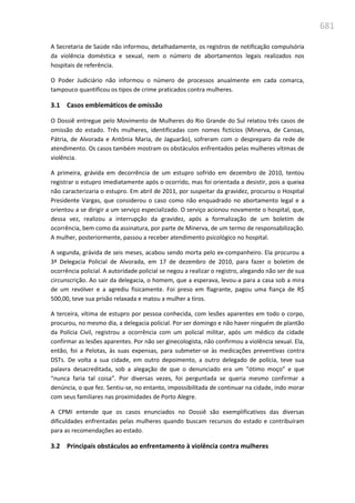 Relatório  final da cpmi da violência contra a mulher