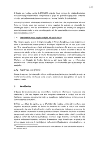 Relatório  final da cpmi da violência contra a mulher