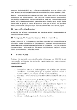 Relatório  final da cpmi da violência contra a mulher