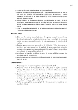 Relatório  final da cpmi da violência contra a mulher