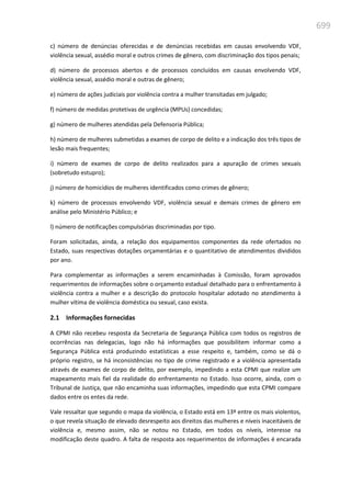 Relatório  final da cpmi da violência contra a mulher