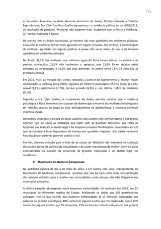 Relatório  final da cpmi da violência contra a mulher