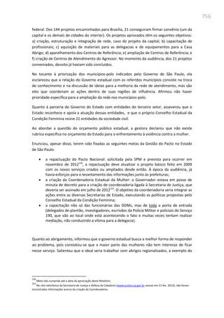 Relatório  final da cpmi da violência contra a mulher
