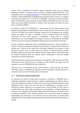 Relatório  final da cpmi da violência contra a mulher