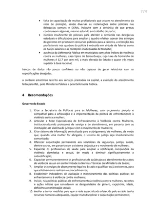 Relatório  final da cpmi da violência contra a mulher