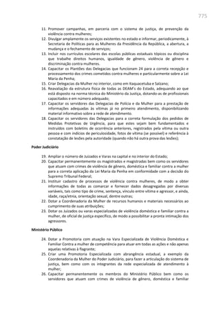 Relatório  final da cpmi da violência contra a mulher