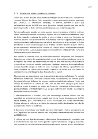 Relatório  final da cpmi da violência contra a mulher