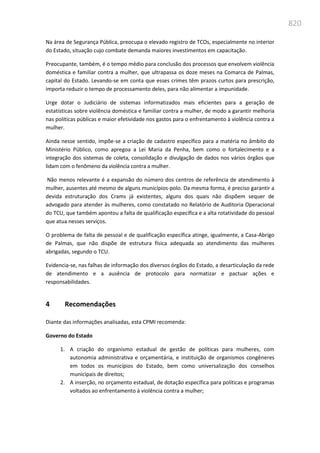 Relatório  final da cpmi da violência contra a mulher