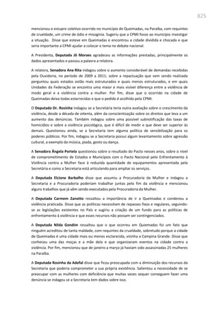 Relatório  final da cpmi da violência contra a mulher