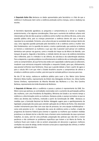 Relatório  final da cpmi da violência contra a mulher