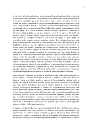 Relatório  final da cpmi da violência contra a mulher
