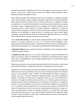Relatório  final da cpmi da violência contra a mulher