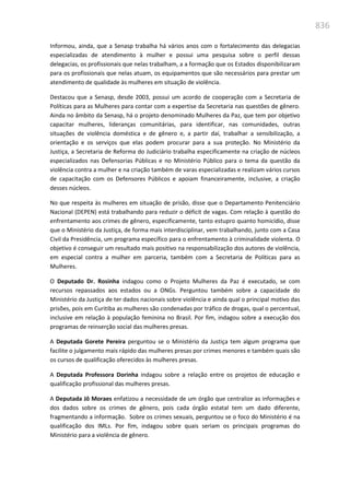 Relatório  final da cpmi da violência contra a mulher