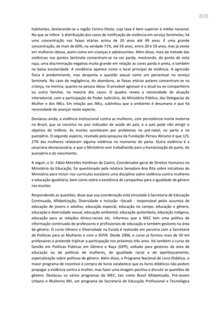 Relatório  final da cpmi da violência contra a mulher