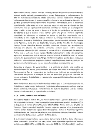 Relatório  final da cpmi da violência contra a mulher