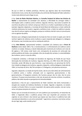 Relatório  final da cpmi da violência contra a mulher