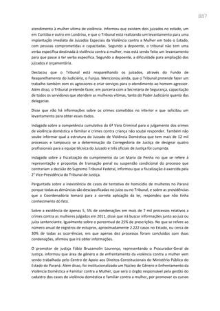 Relatório  final da cpmi da violência contra a mulher