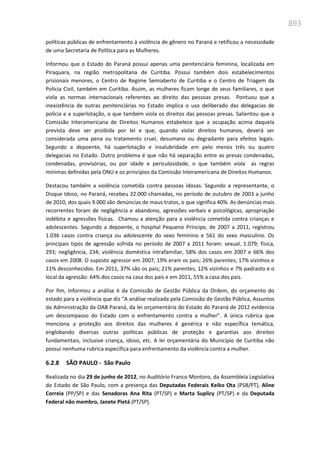 Relatório  final da cpmi da violência contra a mulher