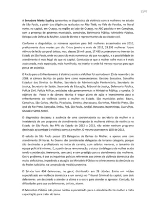 Relatório  final da cpmi da violência contra a mulher