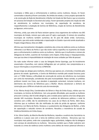 Relatório  final da cpmi da violência contra a mulher