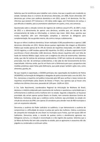 Relatório  final da cpmi da violência contra a mulher