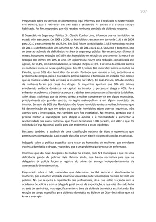 Relatório  final da cpmi da violência contra a mulher