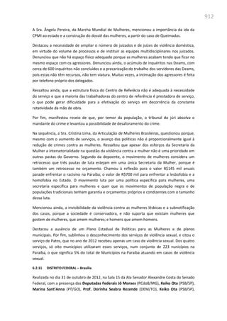 Relatório  final da cpmi da violência contra a mulher