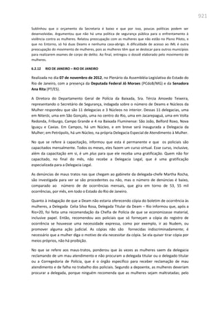Relatório  final da cpmi da violência contra a mulher