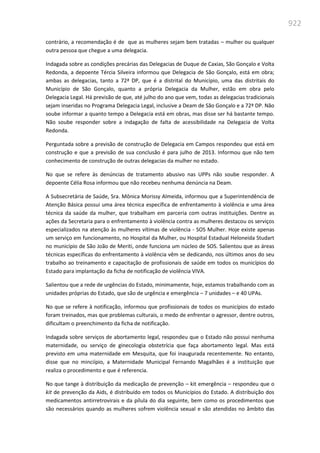 Relatório  final da cpmi da violência contra a mulher