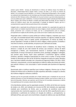 Relatório  final da cpmi da violência contra a mulher